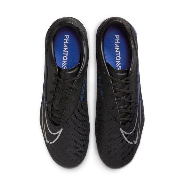 Nike Phantom GX Academy FG Firm Ground Soccer Cleats - Black/Chrome/Hyper Royal