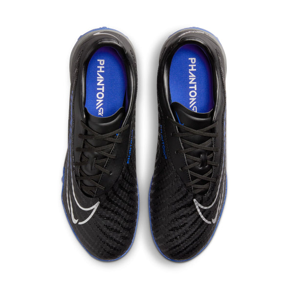 Nike Phantom GX Academy TF Turf Soccer Shoes - Black/Chrome/Hyper Royal