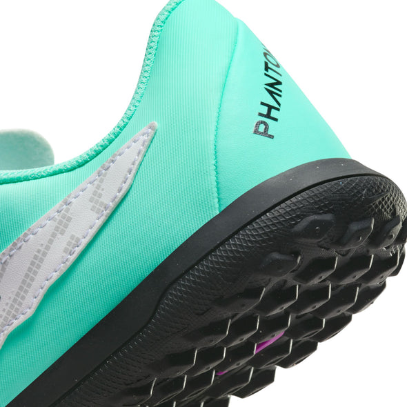 Nike Junior Phantom GX TF Turf Soccer Cleat - Hyper Turquoise/Fuchsia Dream/Black/White