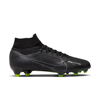 Nike Zoom Mercurial Superfly 9 Pro FG Firm Ground Soccer Cleats - Black/Summit White/Volt/Dark Smoke Grey