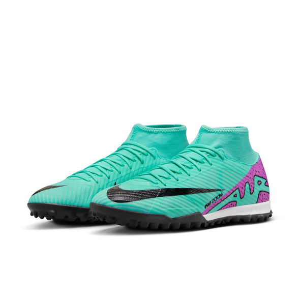 Nike Air Zoom Mercurial Superfly 9 Academy TF Turf Soccer Shoe - Hyper Turquoise/Fuchsia Dream/Black/White