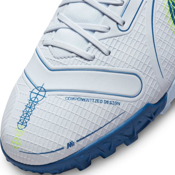 Nike Mercurial Superfly 8 Academy TF Artificial Turf Soccer Shoe - Grey/Blackened Blue/Light Marine/Laser Blue/Volt