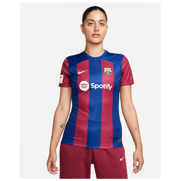 Women's Replica Nike Lewandowski Barcelona Home Jersey 23/24