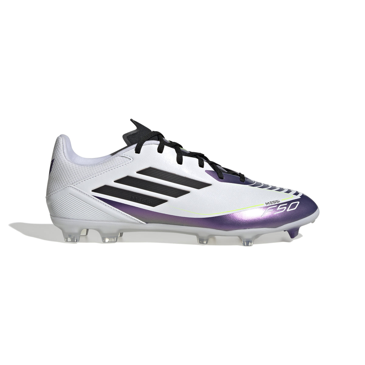 adidas F50 League FG Messi- White/ Core Black/ Unity Purple IE9073
