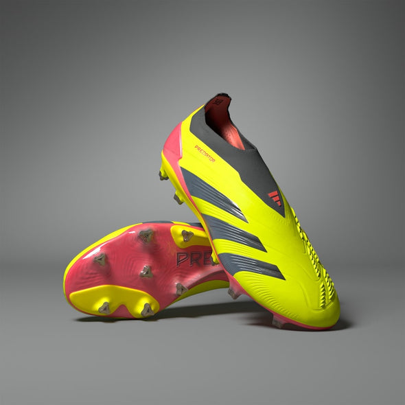 adidas Predator Elite Laceless FG Firm Ground Soccer Cleat - Solar Yellow/Core Black/Solar Red