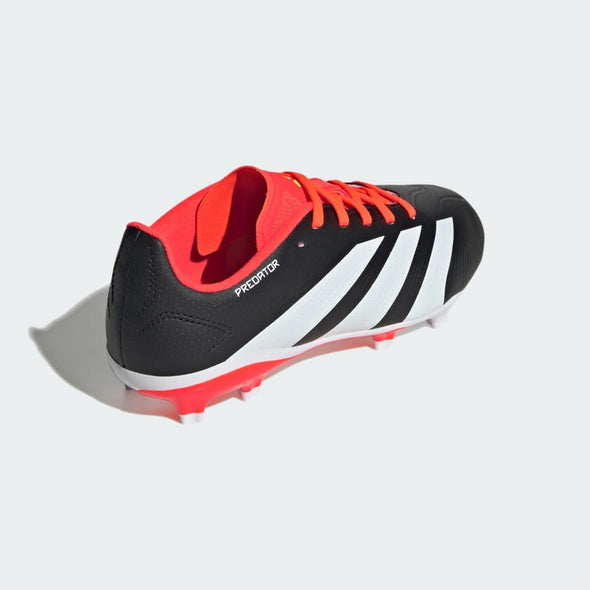adidas Predator League Low FG Junior Firm Ground Soccer Cleat - Core Black/White/Solar Red