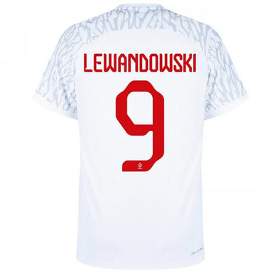 Kid's Replica Nike Lewandowski Poland Home Jersey 2022
