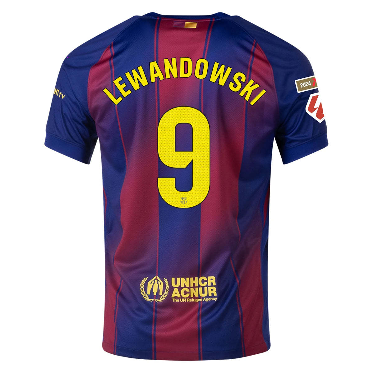 Men's Replica Nike Lewandowski Barcelona Home Jersey 25/26