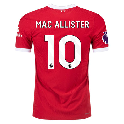 Men's Authentic Nike Mac Allister Liverpool Home Jersey 23/24