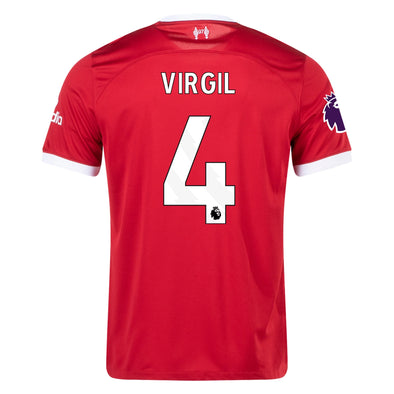 Men's Replica Nike Virgil Liverpool Home Jersey 23/24