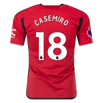 Men's Replica adidas Casemiro Manchester United Home Jersey 23/24