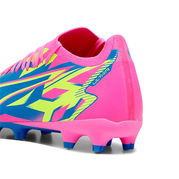 Puma Ultra Match FG/AG Firm Ground Soccer Cleat - Luminous Pink/Yellow Alert/Ultra Blue