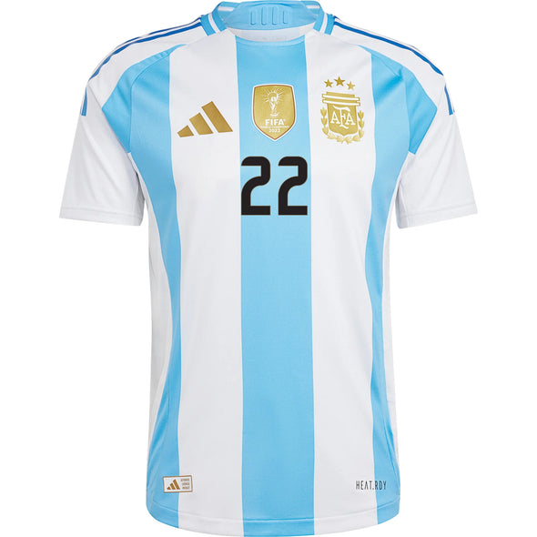 Men's Authentic Adidas L.Martinez Argentina Home Jersey 2024