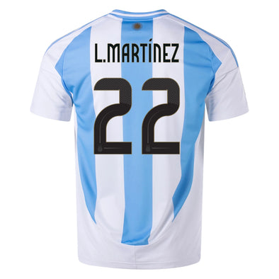 Youth Replica Adidas L.Martinez Argentina Home Jersey 2024