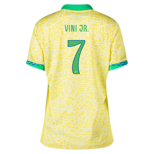 Women's Nike Dri-FIT Soccer Vini Jr. Brazil 2024 Replica Home Jersey