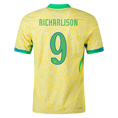 Men's Nike Dri-FIT Soccer Replica Jersey Richarlison Brazil 2024 Stadium Home
