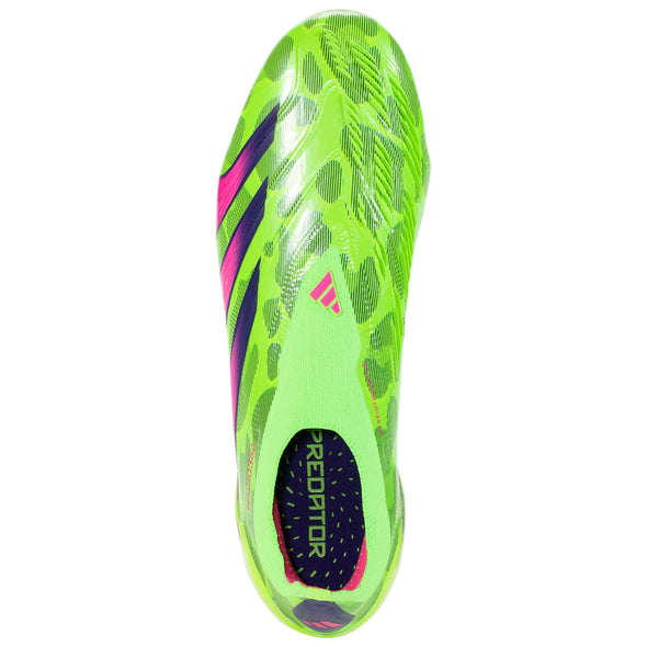 adidas Predator Elite Laceless FG Firm Ground Soccer Cleat - Solar Green/Shock Pink/Lucid Lemon