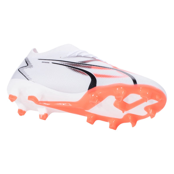 Puma Ultra Match FG/AG Firm Ground Soccer Cleat - White/Black/Fire Orchid
