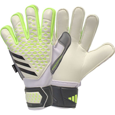 adidas Predator Match Fingersave Goalkeeper Glove - White/LucidLemon