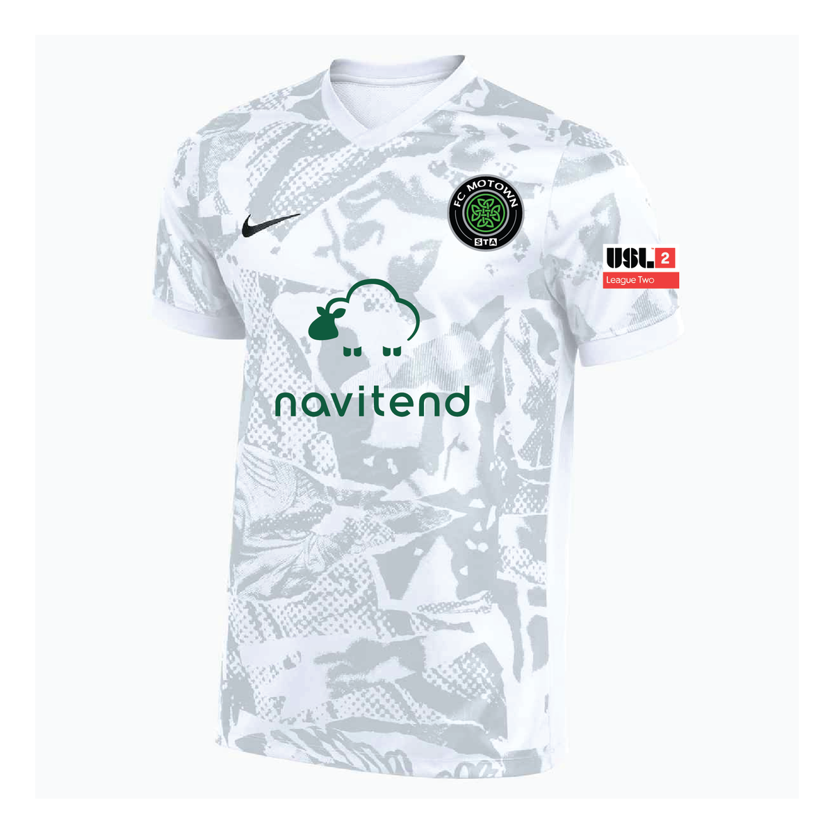 STA Motown USL2 Official Nike Precision VII Jersey White – Soccer