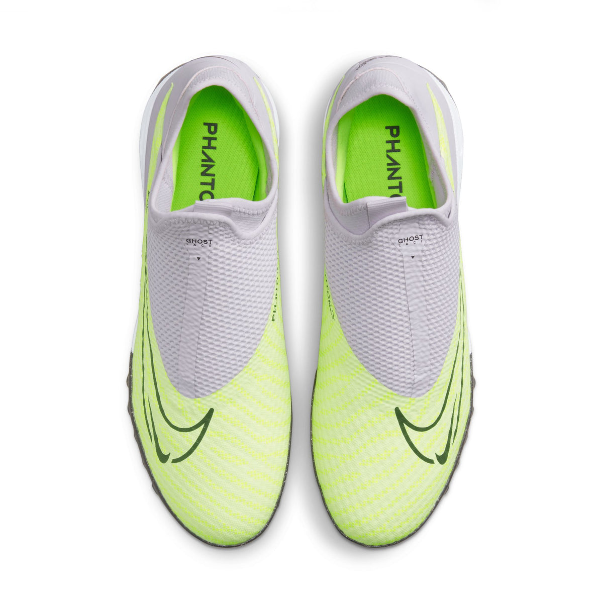 Nike Phantom GX Academy DF TF Turf Soccer Shoes - Grey/Volt/Grape 