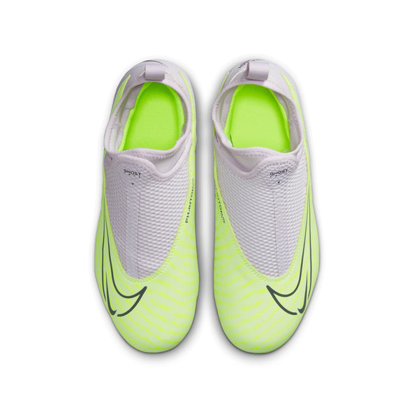 Nike Junior Phantom GX Academy DF FG/MG Soccer Cleat - Grey/Volt/Grape