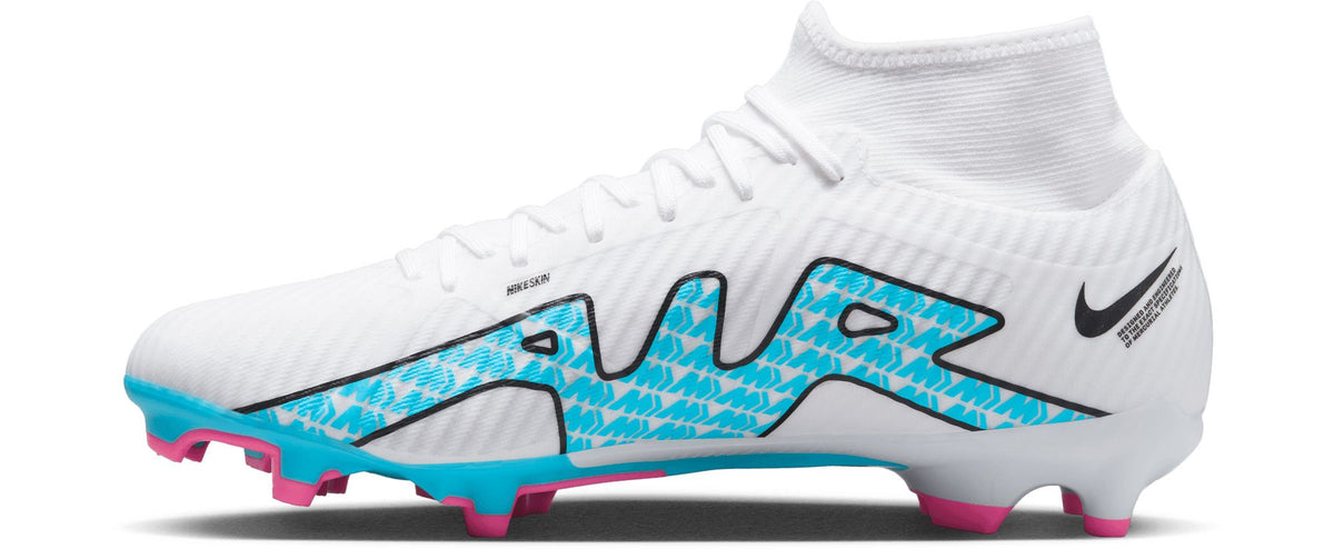 Nike Air Mercurial Superfly 9 Academy FG/MG Soccer Cleat - White/Blue/Pink/Indigo/Black – Soccer Zone USA