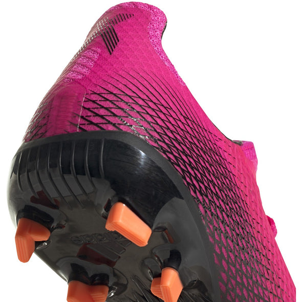adidas X Ghosted.3 JUNIOR Firm Ground Soccer Shoe - Shock Pink / Core Black / Screaming Orange
