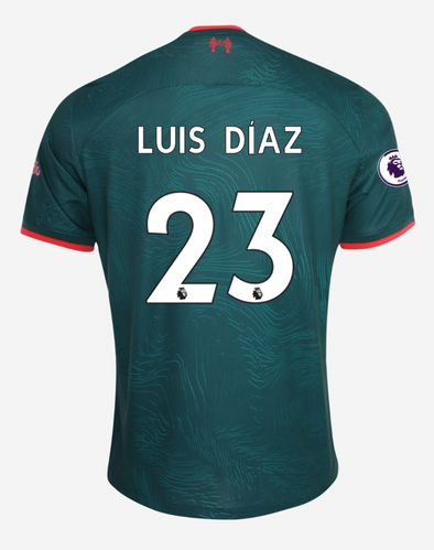 Men's Replica Nike Luis Diaz Liverpool Third Jersey 22/23
