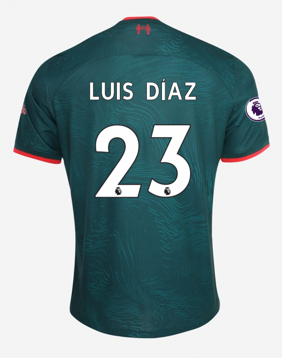 2021/22 Kids Nike Luis Diaz Liverpool Home Jersey