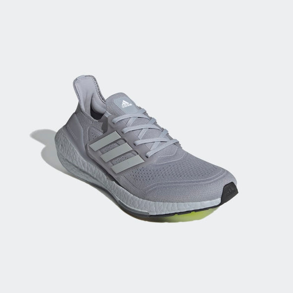adidas Men's Ultraboost 21 Sneakers - Halo Silver / Grey Two / Solar Yellow