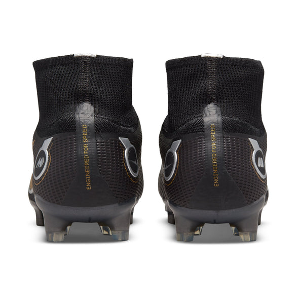 Nike Mercurial Superfly 8 Elite FG Firm Ground Soccer Cleat - Black/Metallic Gold/Metallic Silver/Cave Stone/Ash