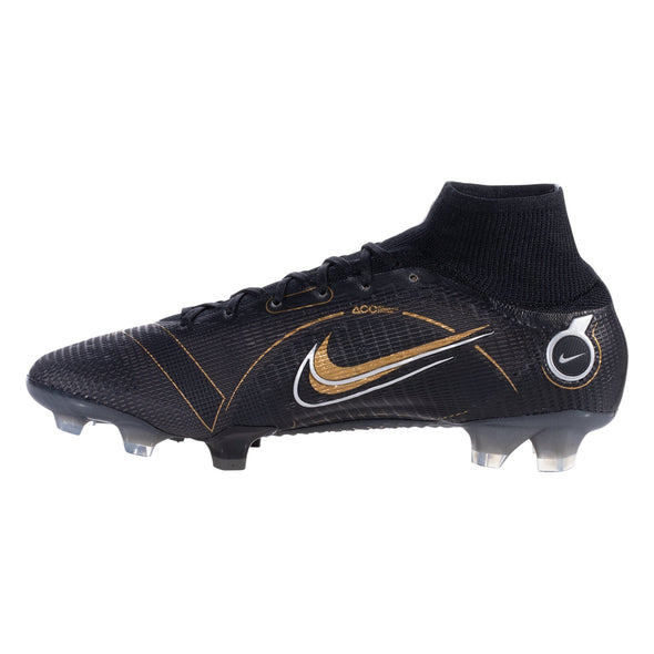 Nike Mercurial Superfly 8 Elite FG Firm Ground Soccer Cleat - Black/Metallic Gold/Metallic Silver/Cave Stone/Ash