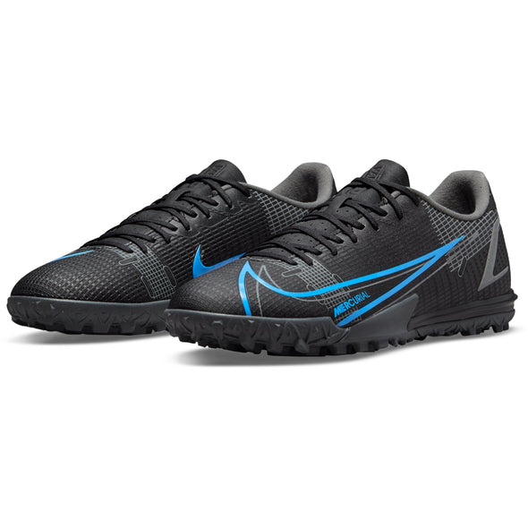Nike Mercurial Vapor 14 Academy TF Turf Soccer Shoe - Black/Black/Iron Grey