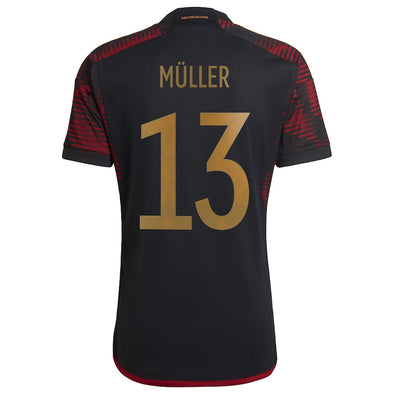 Kid's Replica adidas Muller Germany Away Jersey 2022