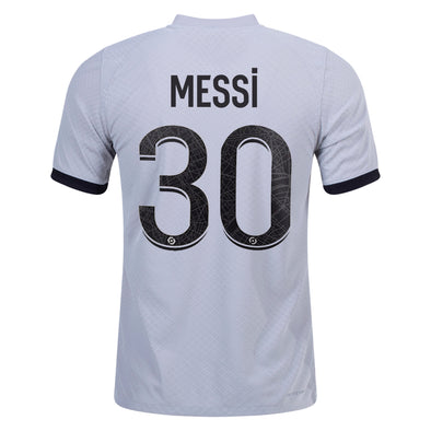 Men's Authentic Nike Messi Paris Saint-Germain Away Jersey 22/23 - UCL