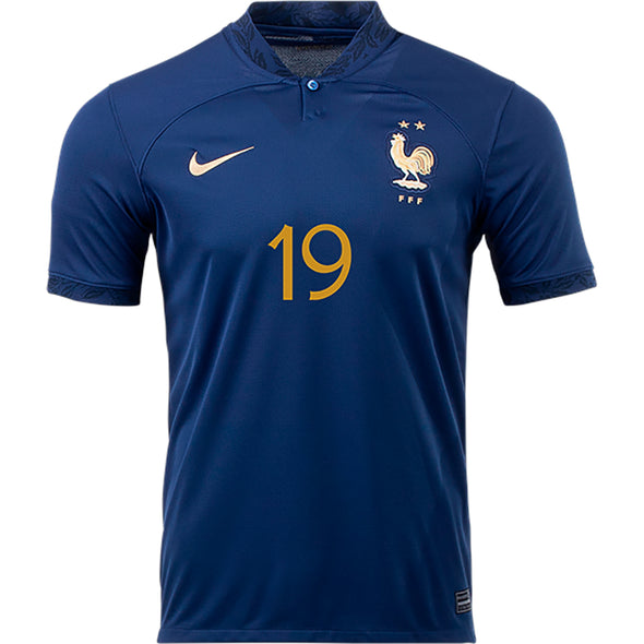 Men's Replica Nike Benzema France Home Jersey 2022