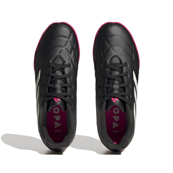adidas Copa Pure.3 TF Junior Turf Soccer Shoes - Black/Mettalic/Pink