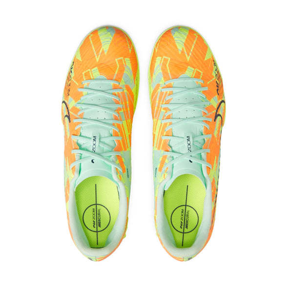 Nike Air Zoom Mercurial Vapor 15 Academy TF Turf Soccer Shoe - Mint Foam/Blackened Blue/Total Orange/Ghost Green