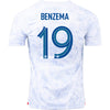Men's Replica Nike Benzema France Away Jersey 2022