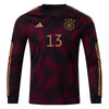 Men's Replica adidas Muller Germany Long Sleeve Away Jersey 2022