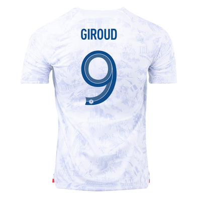 Kid's Replica Nike Giroud France Away Jersey 2022