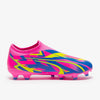 Puma Ultra Match FG/AG Junior Laceless Firm Ground Soccer Cleat - Luminous Pink/Yellow Alert/Ultra Blue