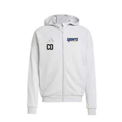 Saints adidas Tiro 25 Full-Zip Hoodie Light Grey