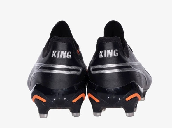 Puma King Ultimate FG/AG Firm Ground Soccer Cleat -Black/Silver/Orange