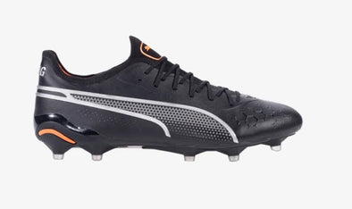 Puma King Ultimate FG/AG Firm Ground Soccer Cleat -Black/Silver/Orange