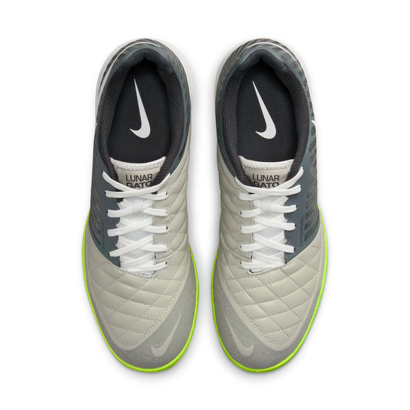 Nike Lunar Gato IN Indoor Soccer Shoes- Smoke Grey/White/Yellow/Anthracite