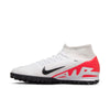 Nike Air Zoom Mercurial Superfly 9 Academy TF Turf Soccer Shoe - White/Bright Crimson/Black