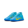 Nike Junior Mercurial Superfly 9 Club KM TF Soccer Cleat - Baltic Blue/White