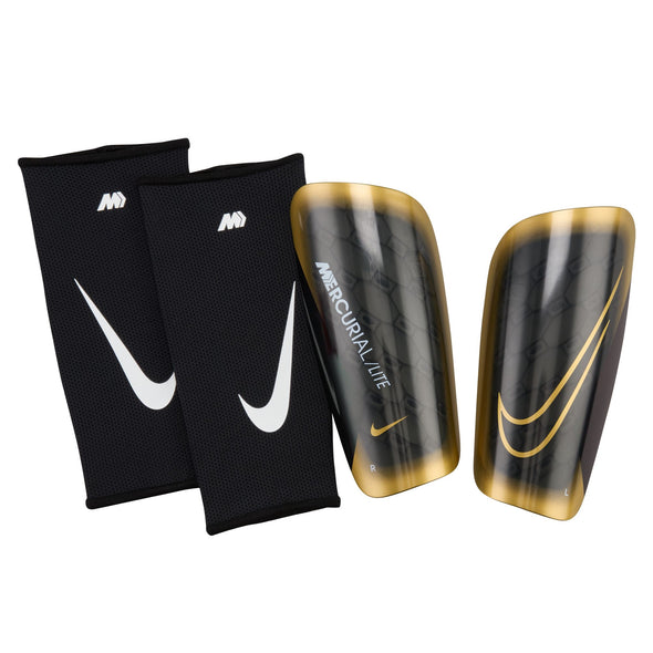 Nike Mercurial Lite Shin Guards – Black/Metallic Gold